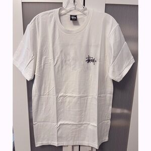 NWOT Stussy White Logo Men's T-Shirt Graphic Tee Size M